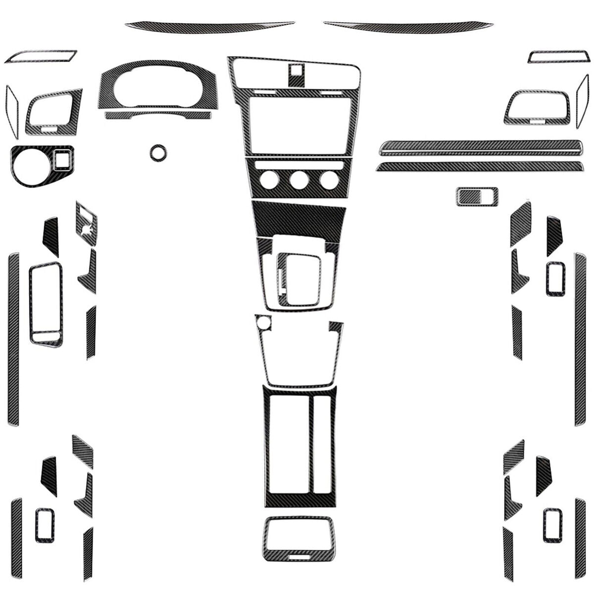 EMBELLECEDORES DE INTERIOR FIBRA DE CARBONO VOLKSWAGEN GOLF