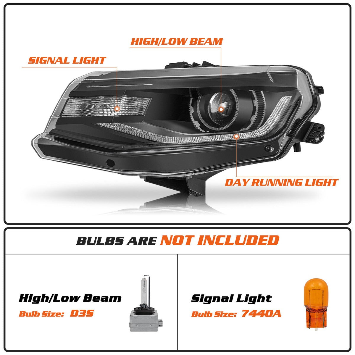 KIT DE FAROS CHEVROLET CAMARO 16-20