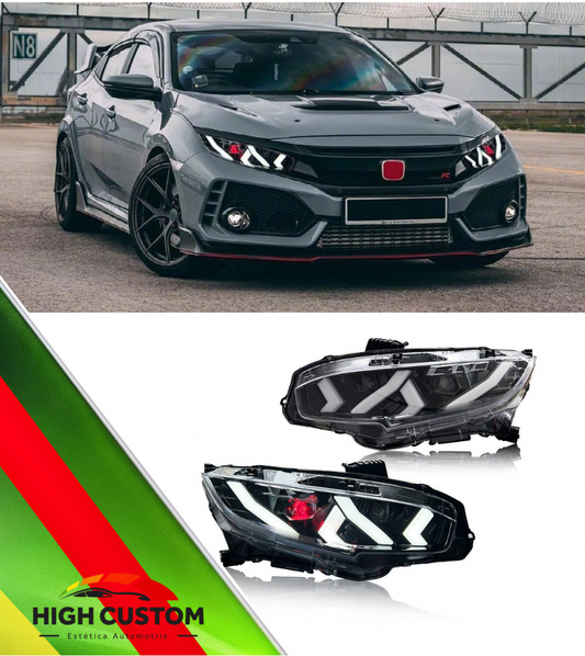 PAR DE FAROS DEVIL EYE HONDA CIVIC 16-21