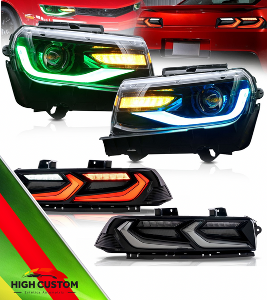KIT FAROS Y CALAVERAS VLAND RGB CHEVROLET CAMARO 14-15